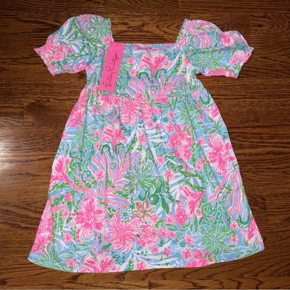 Lilly Pulitzer Pink and Green Kids Dress